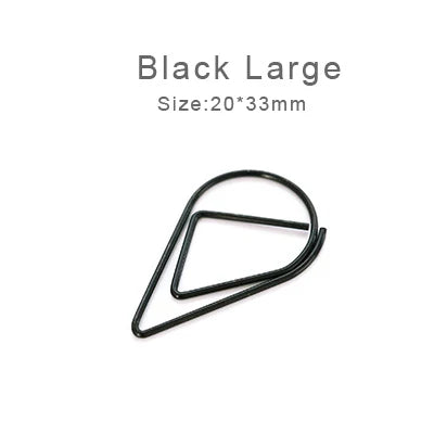 Phantaci Drop Shape Paper Clips Gold Silver Kawaii Office by zapcart