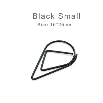 Phantaci Drop Shape Paper Clips Gold Silver Kawaii Office by zapcart