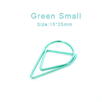 Phantaci Drop Shape Paper Clips Gold Silver Kawaii Office by zapcart