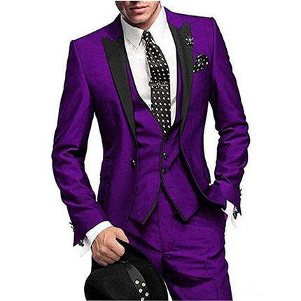 Solovedress Mens Slim Burgundy Tuxedo Wedding Suits by zapcart