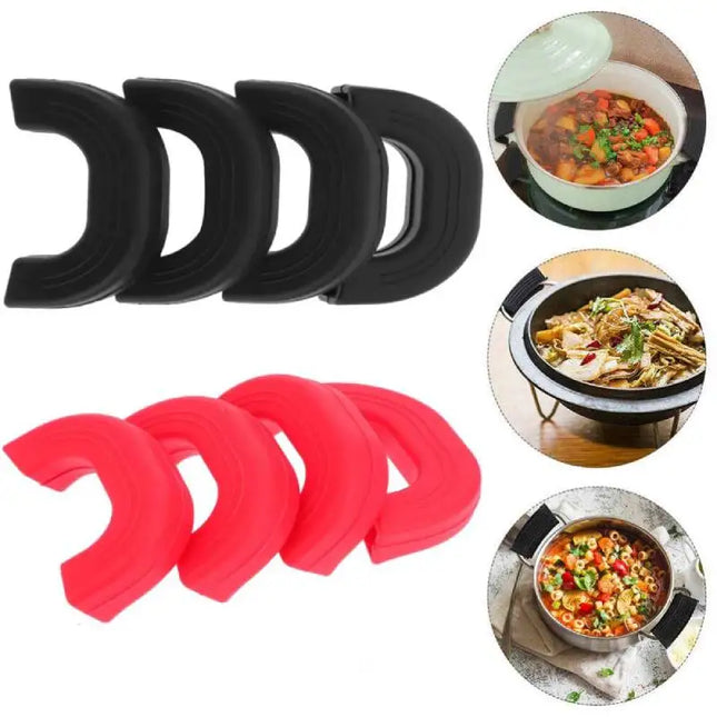 Silicone Pot Handle Holder 2pc Grips Heatproof Home Cooks by zapcart