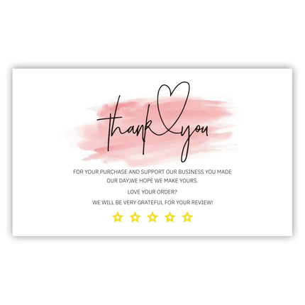 JIMITU Custom Thank You Cards Full Color Double Sided Biz by zapcart