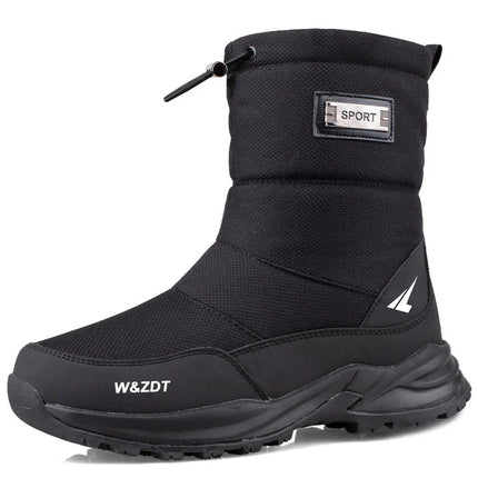 Verktaka Men Winter Snow Boots Zipper Non Slip Keep Warm by zapcart