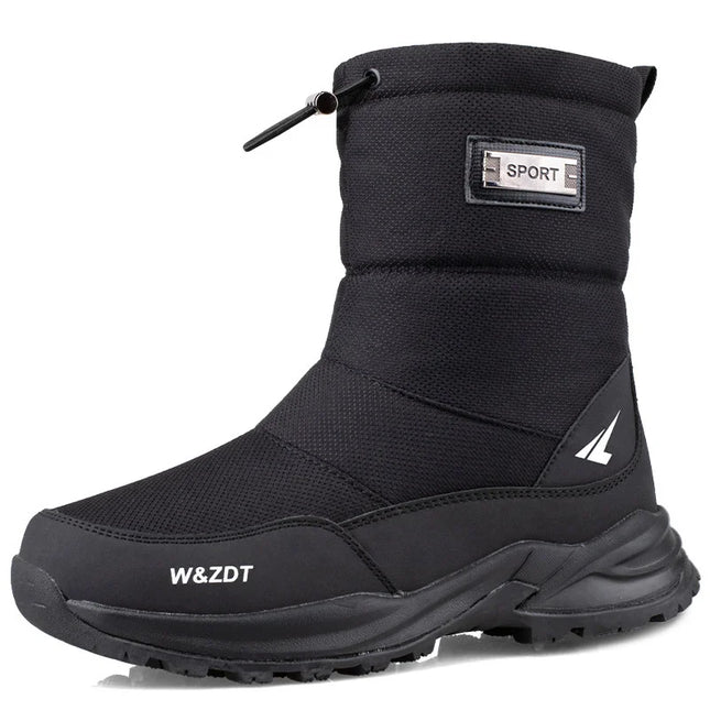 Verktaka Men Winter Snow Boots Zipper Non Slip Keep Warm by zapcart