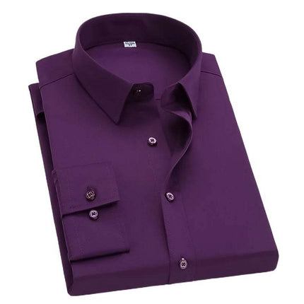 Qj Cinga Men Slim Fit Formal Shirt Square Collar 5XL by zapcart