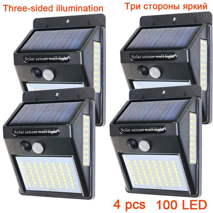 Dengsum Solar Motion Sensor 3 Sided Garden LED Path Light by zapcart