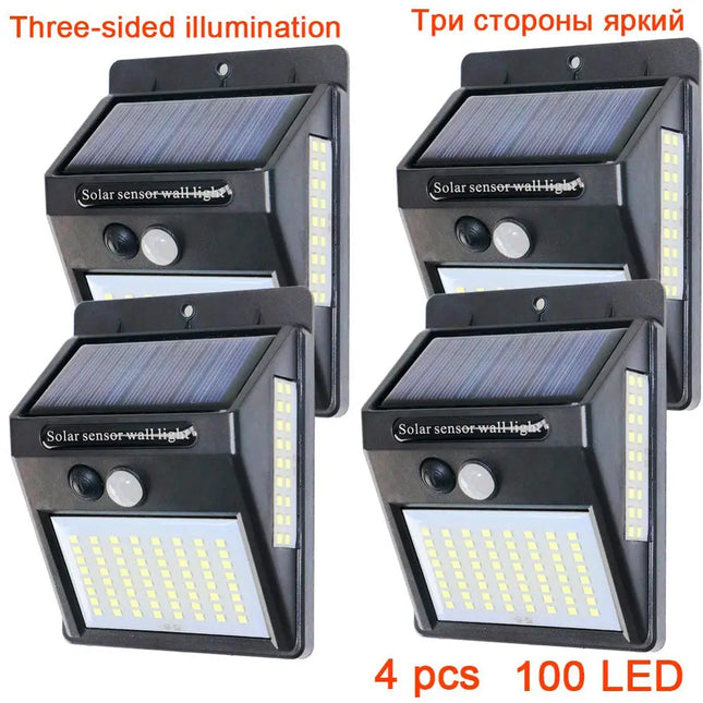 Dengsum Solar Motion Sensor 3 Sided Garden LED Path Light by zapcart