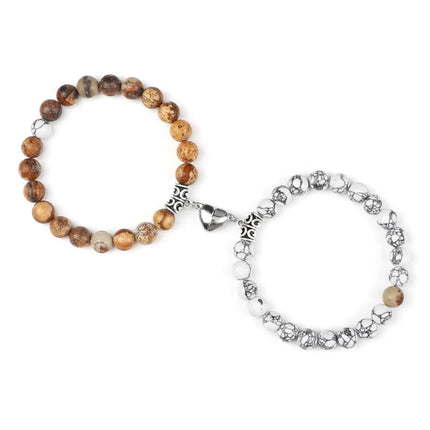 Reliatonny Natural Stone Beads Bracelet For Lovers Magnet by zapcart