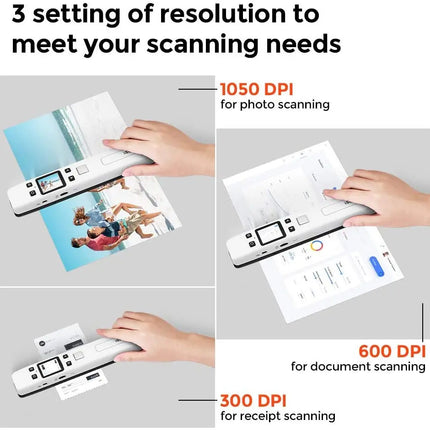 Mini iScan Portable Scanner 1050DPI Wand A4 For Business WiFi by zapcart