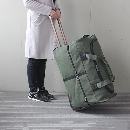 GraspDream Study Abroad Lightweight Canvas Trolley Bag 26In by zapcart