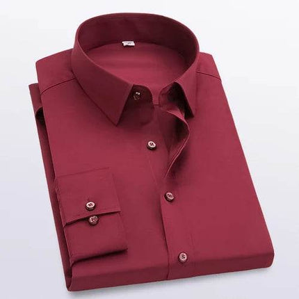 Qj Cinga Men Slim Fit Formal Shirt Square Collar 5XL by zapcart