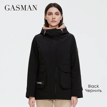 GASMAN Women Quilted Hooded Parka Jacket Spring Autumn by zapcart