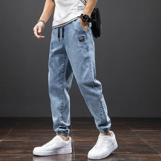 Anbican Men Plus Size Cargo Jeans Baggy Denim Jogger by zapcart