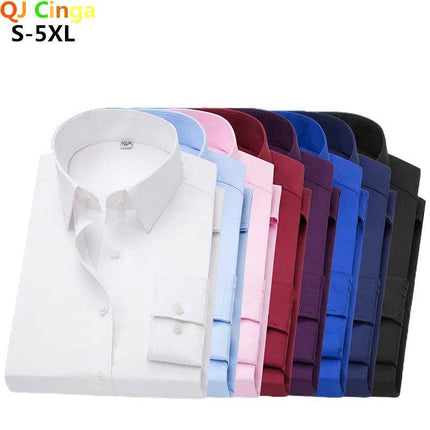 Qj Cinga Men Slim Fit Formal Shirt Square Collar 5XL by zapcart