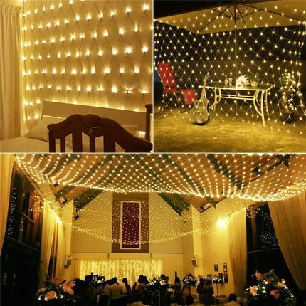 WHATOOK LED Net String Lights 3x2m And 6x4m Outdoor Decor by zapcart