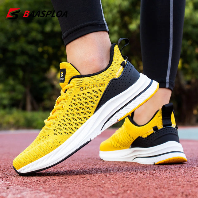 BAASPLOA Men Breathable Mesh Running Shoes Non Slip Comfort by zapcart