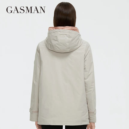 GASMAN Women Quilted Hooded Parka Jacket Spring Autumn by zapcart