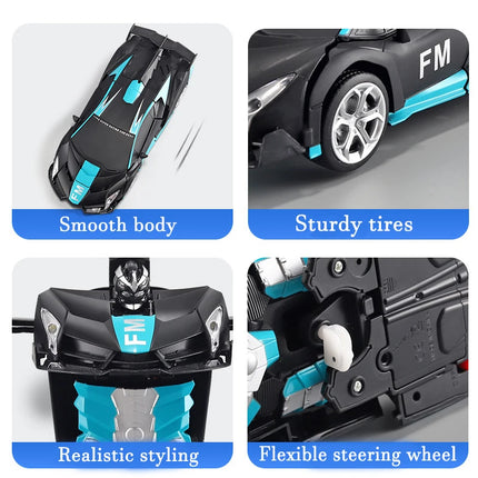 2IN1 Electric RC Car Transformation Robots One-key Deformation Car Outdoor Remote Control Sports Car Model Children Boys Toys by zapcart