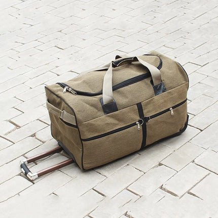 GraspDream Study Abroad Lightweight Canvas Trolley Bag 26In by zapcart