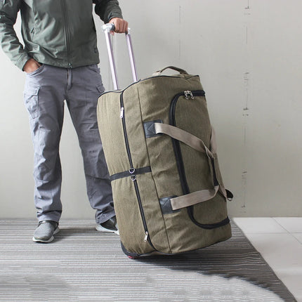 GraspDream Study Abroad Lightweight Canvas Trolley Bag 26In by zapcart