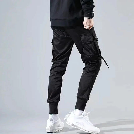 Misnikicn Mens Streetwear Harem Joggers Oversized Pockets by zapcart