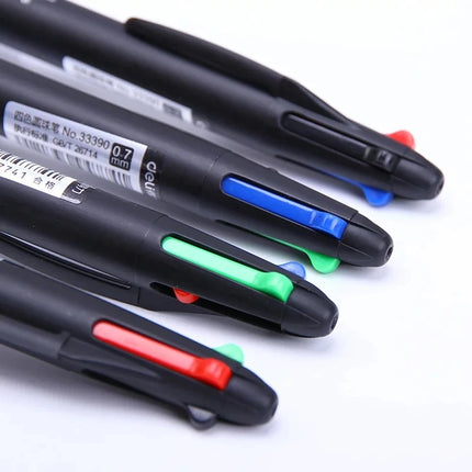 Deli 4 In 1 Ballpoint Pen 0.7mm Blue Black Red Green School by zapcart