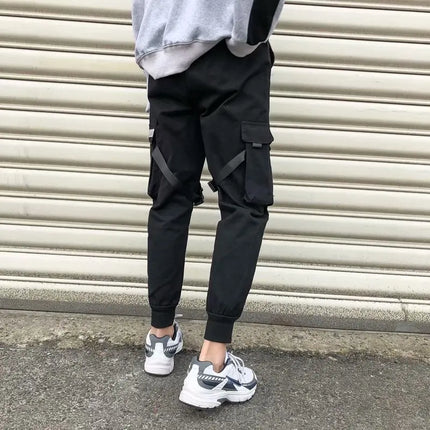 Misnikicn Mens Streetwear Harem Joggers Oversized Pockets by zapcart