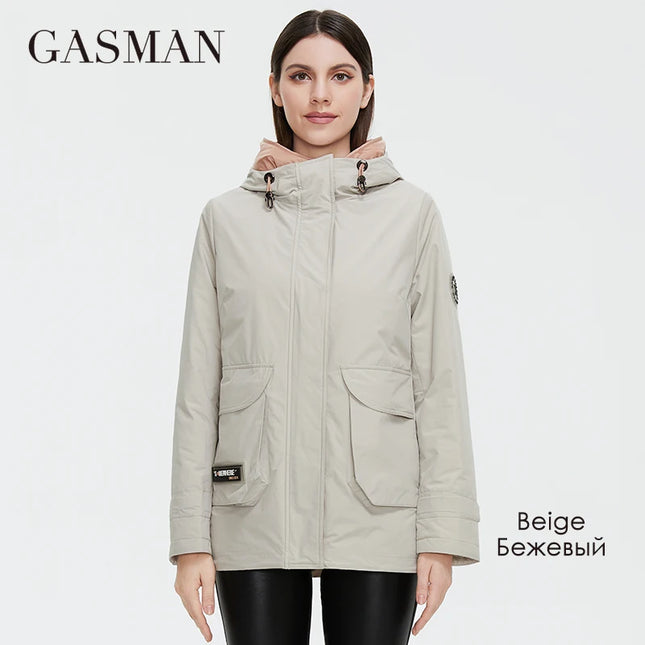 GASMAN Women Quilted Hooded Parka Jacket Spring Autumn by zapcart