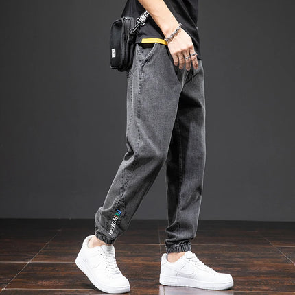 Anbican Men Plus Size Cargo Jeans Baggy Denim Jogger by zapcart