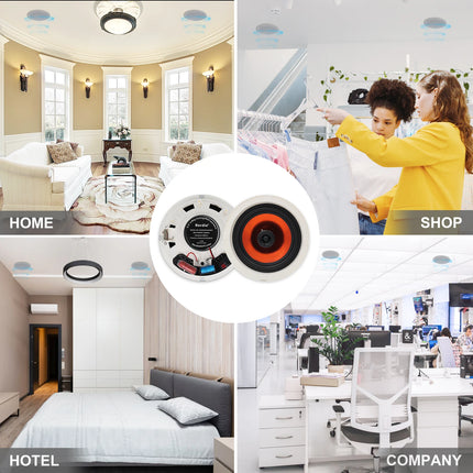 Herdio Bluetooth Ceiling Speakers 6.5 Inch For Home Theater by zapcart