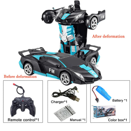 2IN1 Electric RC Car Transformation Robots One-key Deformation Car Outdoor Remote Control Sports Car Model Children Boys Toys by zapcart