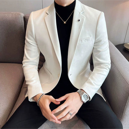 Mens Slim Fit Velvet Blazer Coat CN Zhejiang Plus Size 4XL by zapcart