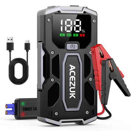 ACEZUK 12800mAh Car Jump Starter Portable Power Bank Petrol by zapcart