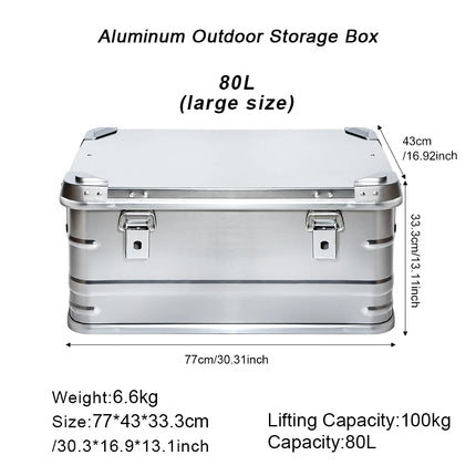 KRC Camp Aluminum Storage Box 60 To 80L Outdoor Organizer by zapcart