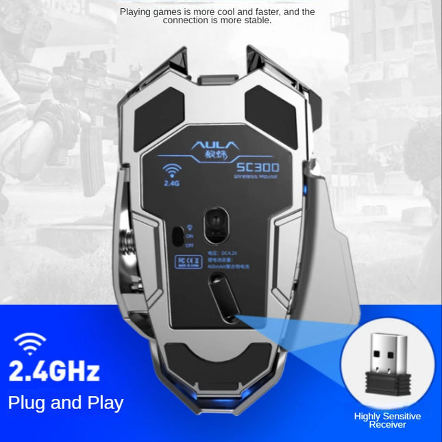 Leedoar SC300 Wireless Silent Gaming Mouse For Esports by zapcart