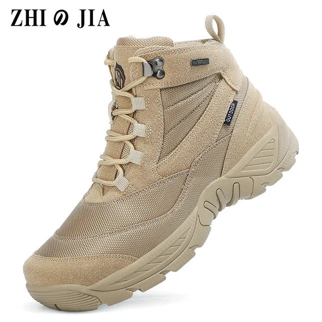 Mens Combat Boots Tactical Outdoor Work Safety Shoes ZHI by zapcart