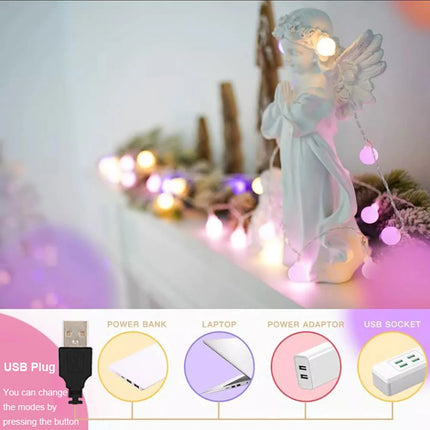 Loamlin WS2812B Vibrant LED Globe String Lights IP67 Decor by zapcart