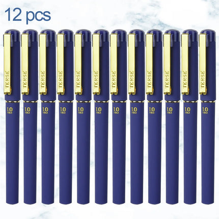 WQN-3/6/12PCS Creative Blue Gel Pen, 1.0mm Nib, High-Quality Blue Ink, Smooth Writing, Suitable For Technical And Office Supplie by zapcart