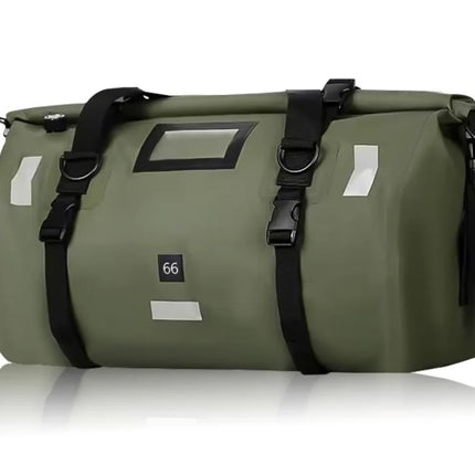 Motorcycle Waterproof Tail Bag Travel Outdoor Dry Luggage Roll Pack Bag 20 /40/66 Motorbike Luggage Backpack Motorcycle Seat Bag by zapcart