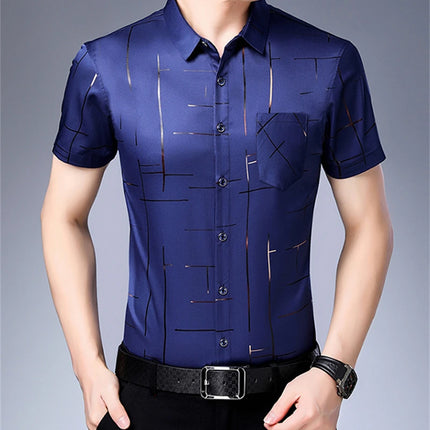 Men's Business Casual Shirt No Iron Wrinkle Resistant by zapcart