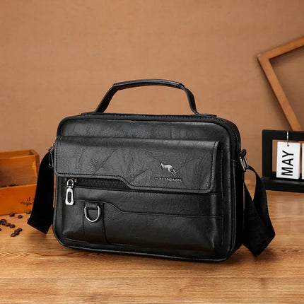 Kangaroo Brand Premium Leather Messenger Bag For Men by zapcart