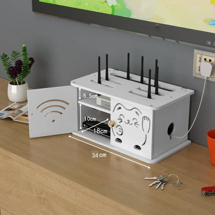 Dreamburgh Wall Mounted Router Shelf Living Room Storage by zapcart