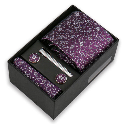 CN Mens Premium Tie Set Gift Box Paisley Handkerchief by zapcart