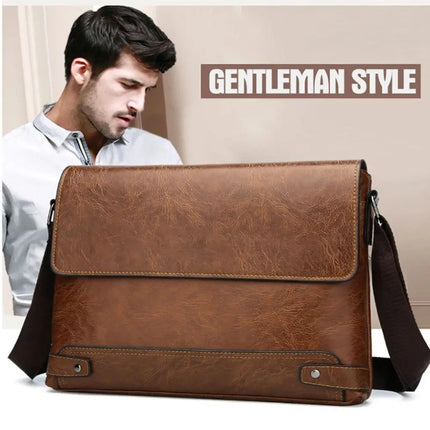 CN Men PU Leather Briefcase Laptop Bag For Business by zapcart
