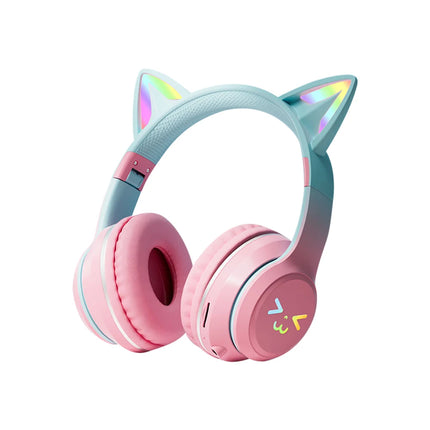Wymect Cat Ear Wireless Headphones RGB Gift Idea For Girls by zapcart
