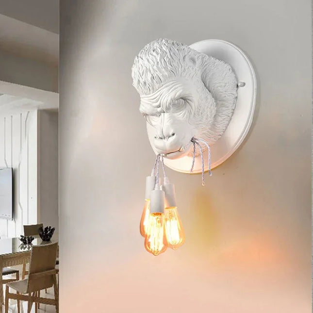 Sandyha Resin Gorilla Wall Lamp LED Ambient Light Bedroom by zapcart