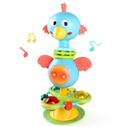 Baby Soothing Rattle Toy Soothe Ringing Suction Cup Puzzle Fun Sound Effects Interactive Dining Table Toy for Baby Toddler by zapcart
