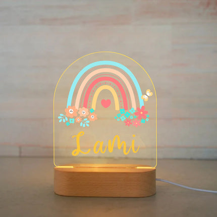 Personalized Kids Animal Night Light Custom Name Lamp by zapcart