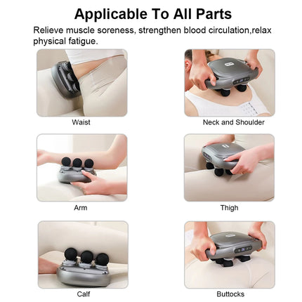 Peicon Fascia Gun Massager For Athletes SixHead Deep Tissue by zapcart