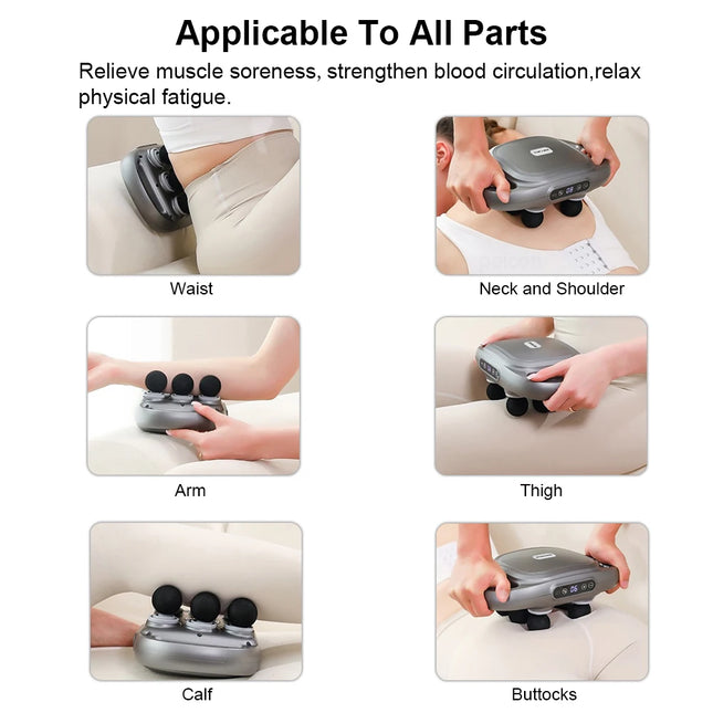 Peicon Fascia Gun Massager For Athletes SixHead Deep Tissue by zapcart